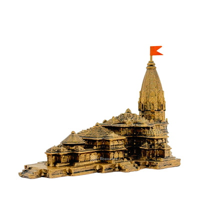 Resin Ram Mandir Statue for Home and Decor And Gift Show Piece for Living Room Weight .260 Kg Height 10 cm