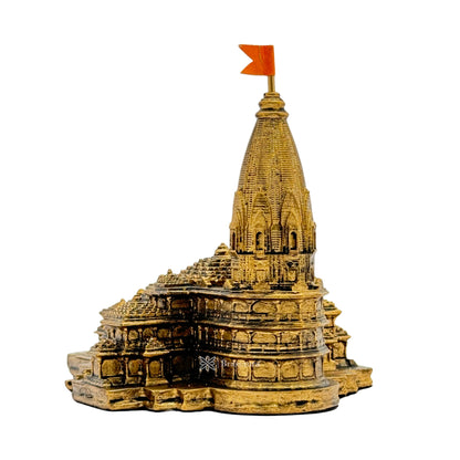 Resin Ram Mandir Statue for Home and Decor And Gift Show Piece for Living Room Weight .260 Kg Height 10 cm