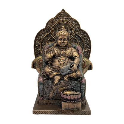 Resin Kuber Statue for Home and Decor And Gift Show Piece for Living Room Weight .930 Kg Height 18 cm