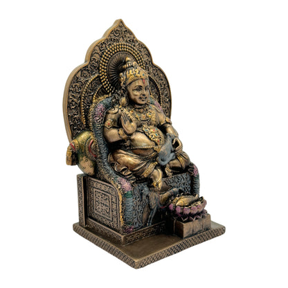 Resin Kuber Statue for Home and Decor And Gift Show Piece for Living Room Weight .930 Kg Height 18 cm