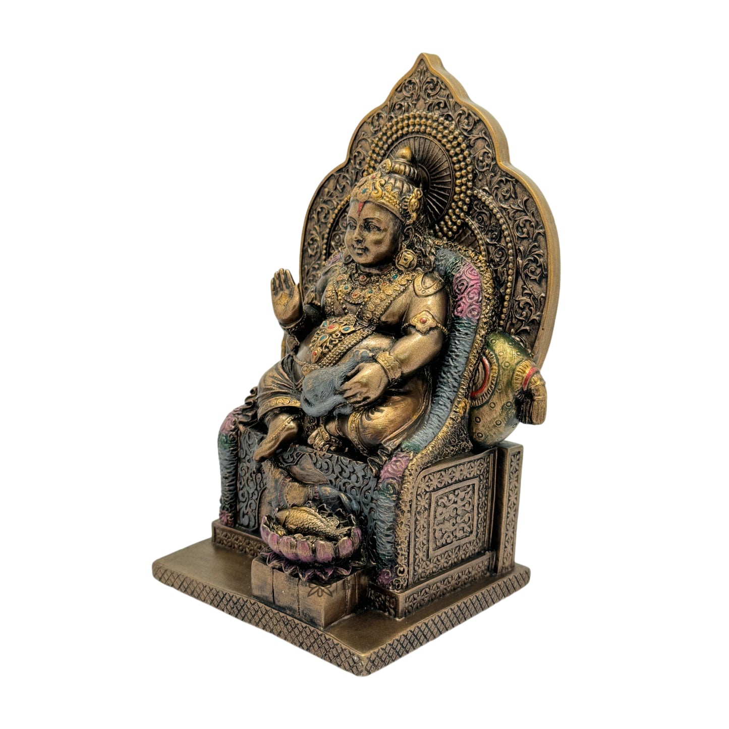 Resin Kuber Statue for Home and Decor And Gift Show Piece for Living Room Weight .930 Kg Height 18 cm