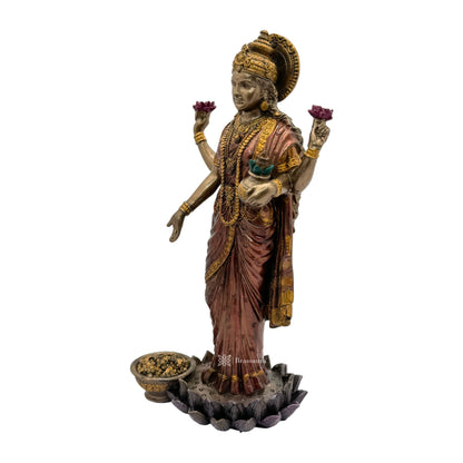 Resin Laxmi Statue for Home and Decor And Gift Show Piece for Living Room Weight .675 Kg Height 24.5 cm