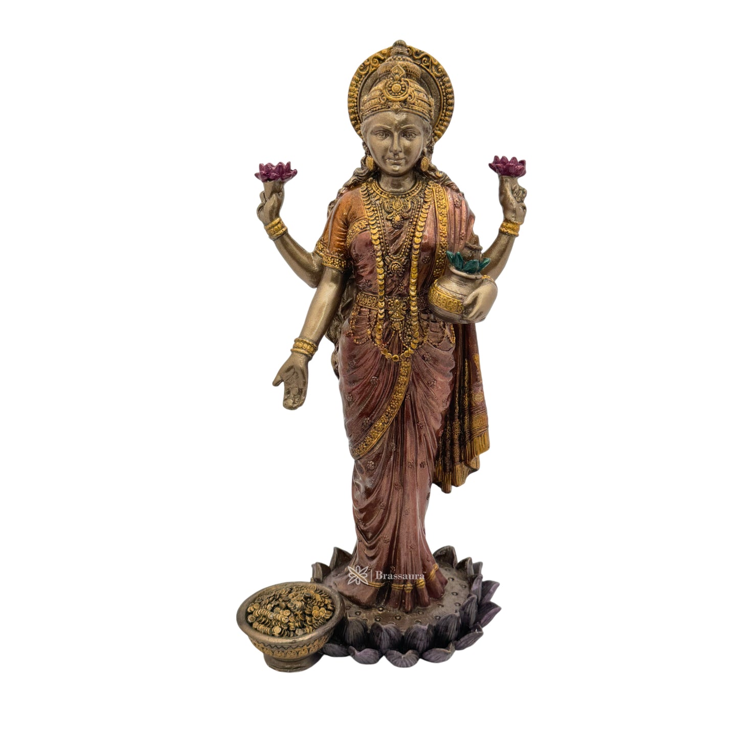 Resin Laxmi Statue for Home and Decor And Gift Show Piece for Living Room Weight .675 Kg Height 24.5 cm