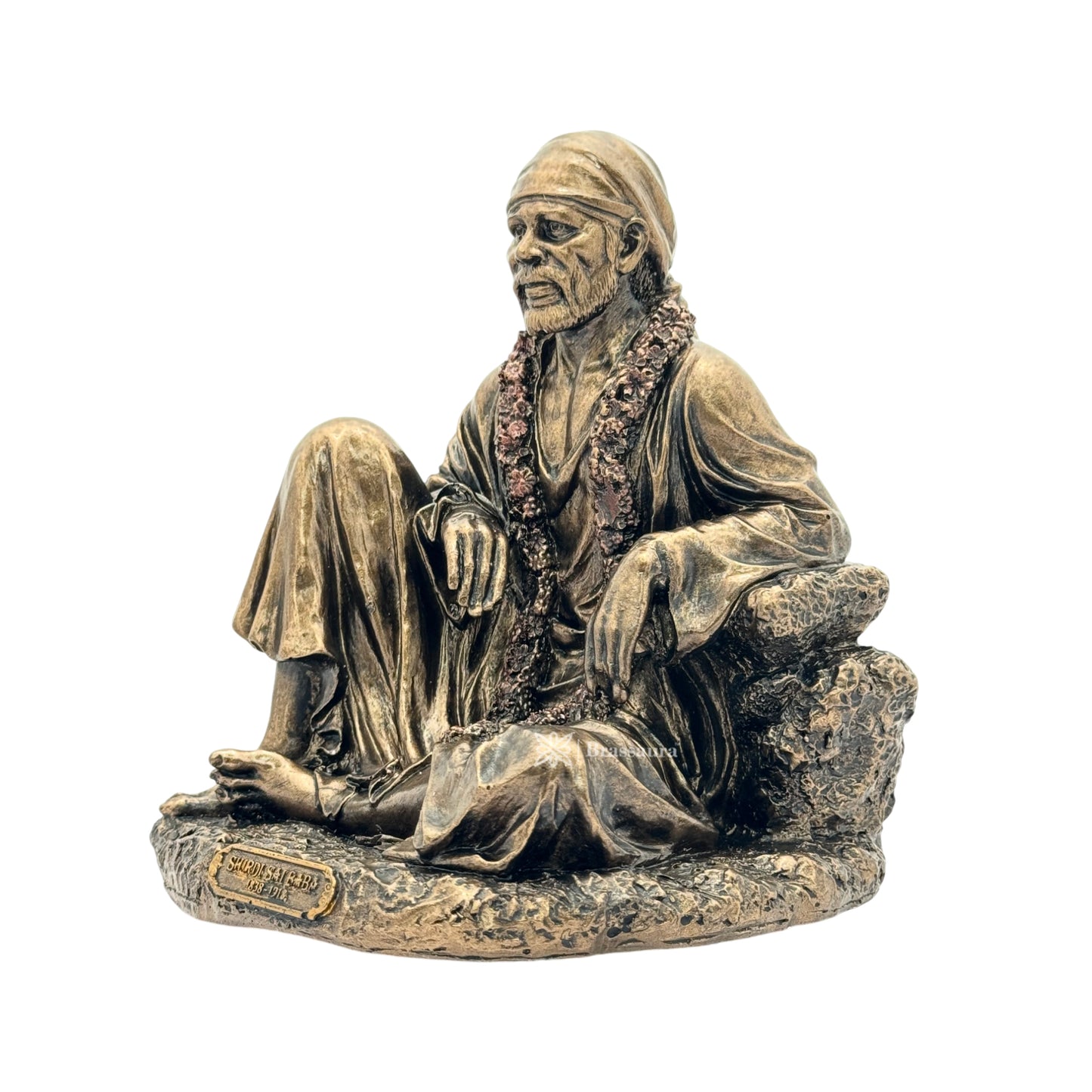 Resin Sai Baba Statue for Home and Decor And Gift Show Piece for Living Room Weight 1.05 Kg Height 16 cm