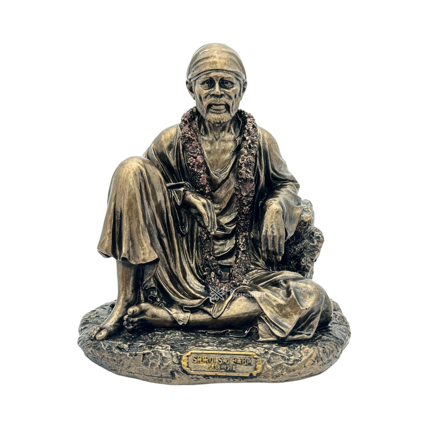 Resin Sai Baba Statue for Home and Decor And Gift Show Piece for Living Room Weight 1.05 Kg Height 16 cm