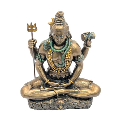 Resin Mahadev Statue for Home and Decor And Gift Show Piece for Living Room Weight 1.136 Kg Height 20 cm