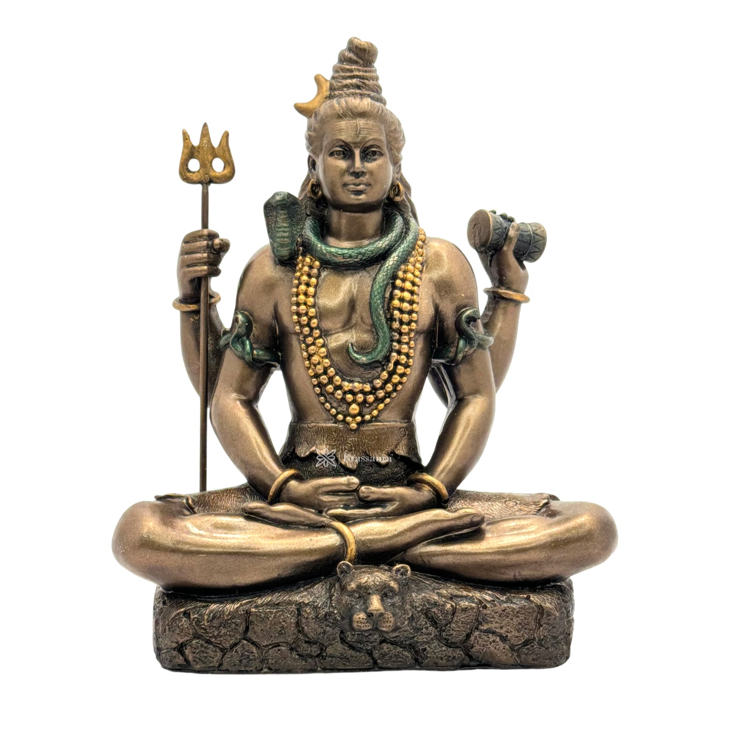 Resin Mahadev Statue for Home and Decor And Gift Show Piece for Living Room Weight 1.136 Kg Height 20 cm