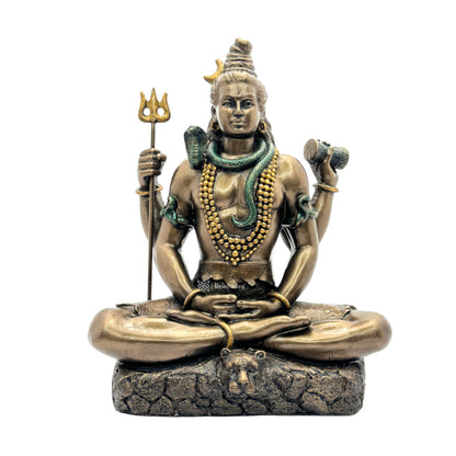 Resin Mahadev Statue for Home and Decor And Gift Show Piece for Living Room Weight 1.136 Kg Height 20 cm