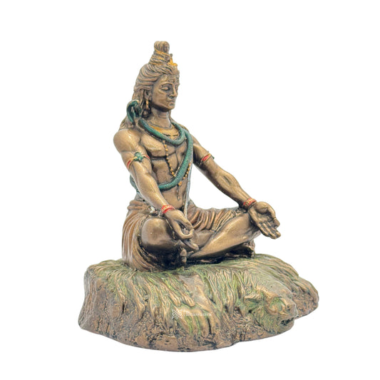 Brassaura™ Resin Mahadev Statue – Height 4.8 Inches & Weight 0.4 Kg | Pooja & Décor
