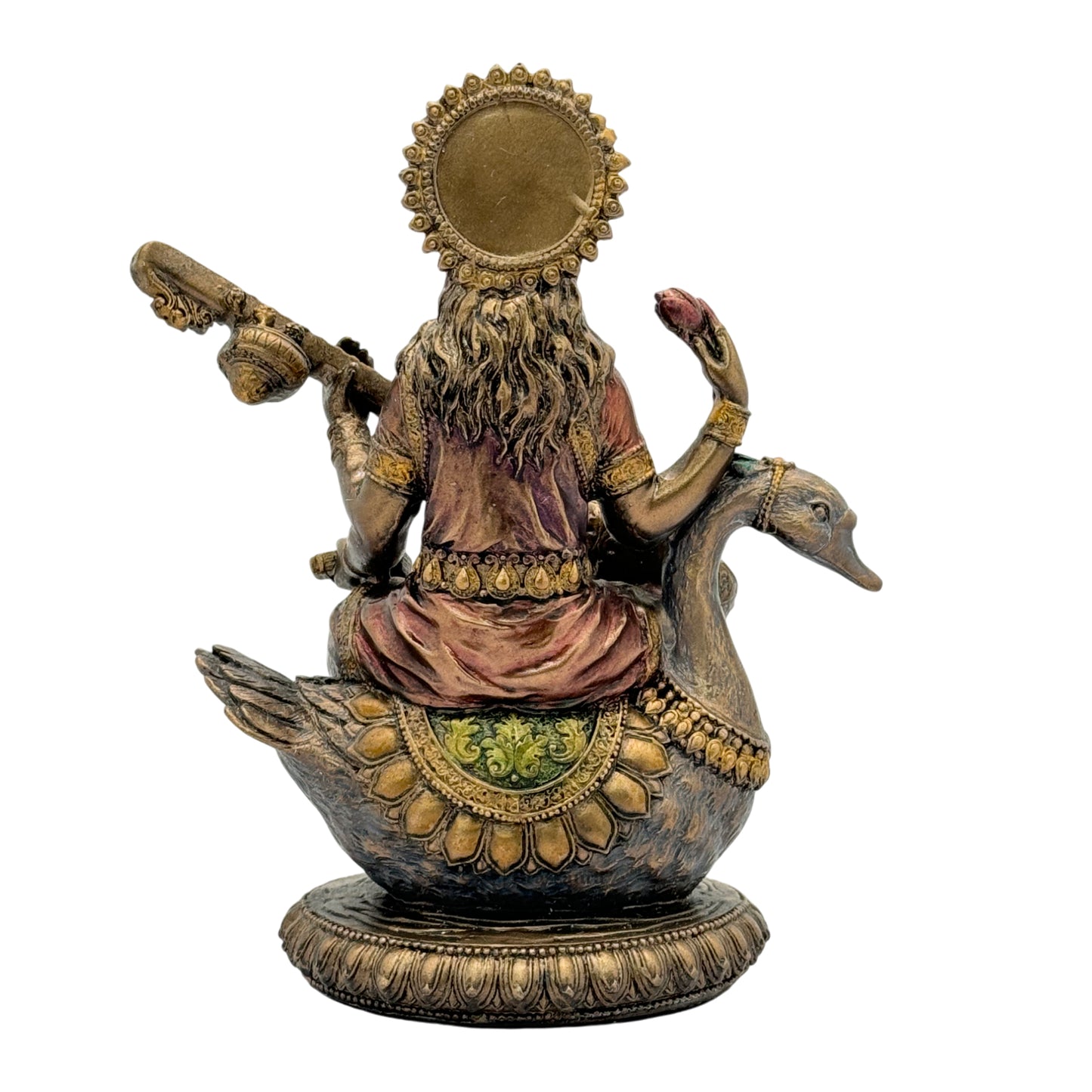 Resin Saraswati Devi Statue for Home and Decor And Gift Show Piece for Living Room Weight .97 Kg Height 20 cm