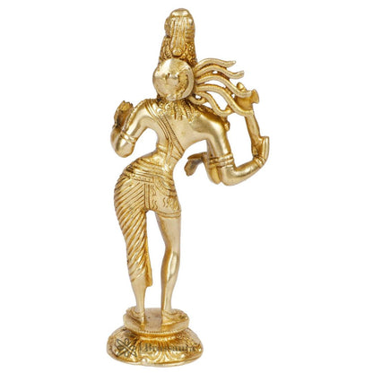 Brassaura™ Brass Ardhanarishvara Ardhnarishwar Statue (Half Shiva & Parvati)