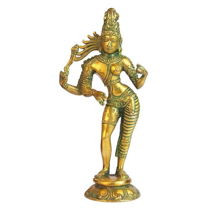 Brassaura™ Brass Ardhanarishvara Shiv Parvati Double Avatar Idols