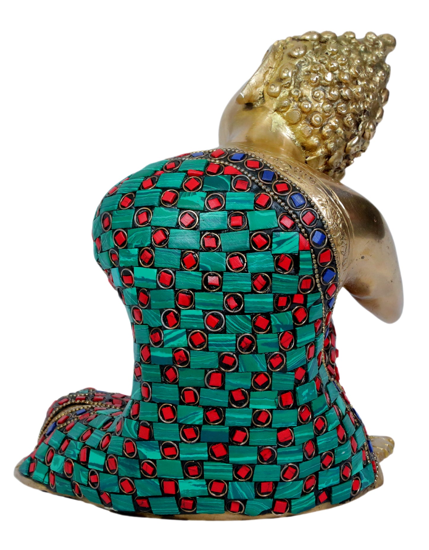 Brassaura™ Brass Buddha Vitarka Statue Multicolor Sculpture Idol