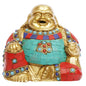 Brassaura™ Brass Feng Shui Gem Stone Work Happy Man Laughing Buddha