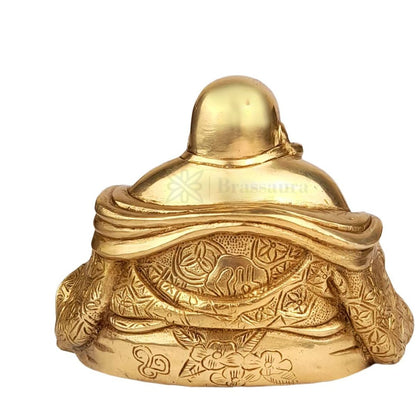 Brassaura™ Brass Feng Shui Happy Man Laughing Buddha