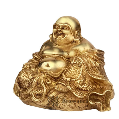 Brassaura™ Brass Feng Shui Happy Man Laughing Buddha