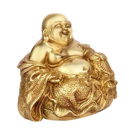 Brassaura™ Brass Feng Shui Happy Man Laughing Buddha