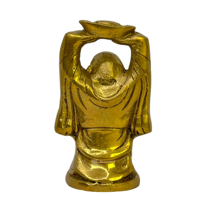 Brass Golden Standing Buddha Statue for Home Decor Weight .400 Kg Height 10 cm