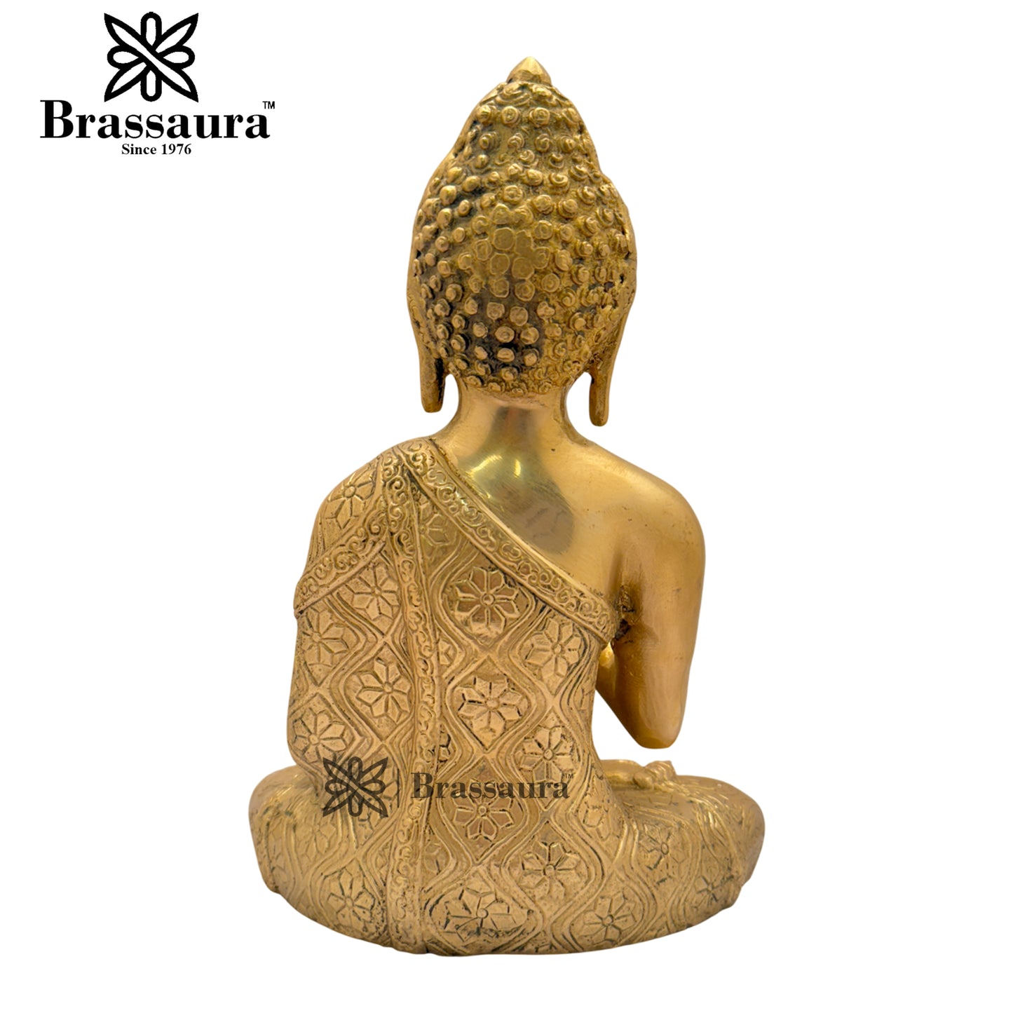 Brass Blessing Buddha Weight 3.5 Kg & Height 10 Inch