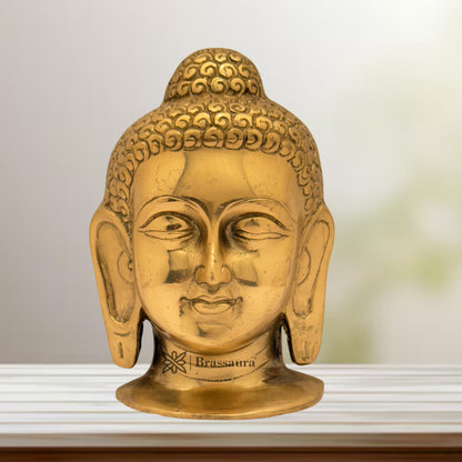 Brass Head Buddha Weight 1.4 Kg & Height 5.8 Inch
