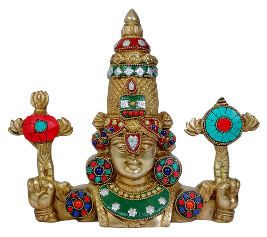 Brassaura™ Brass Venkateshwara Bala Ji Idol South Indian God Tirupati Balaji Statue