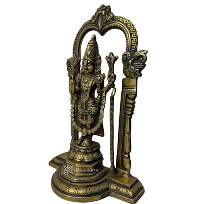 Brass Bala Ji Antique Patina Statue Religious and Spirituality Home Decor and Gift Items Brass Venkateshwara Bala Ji Idol South Indian God Tirupati Balaji Statue