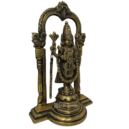 Brass Bala Ji Antique Patina Statue Religious and Spirituality Home Decor and Gift Items Brass Venkateshwara Bala Ji Idol South Indian God Tirupati Balaji Statue