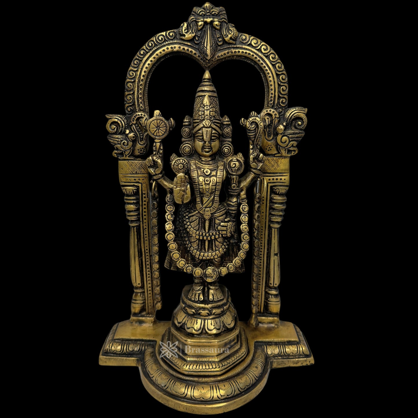 Brass Bala Ji Antique Patina Statue Religious and Spirituality Home Decor and Gift Items Brass Venkateshwara Bala Ji Idol South Indian God Tirupati Balaji Statue