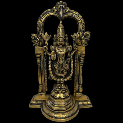 Brass Bala Ji Antique Patina Statue Religious and Spirituality Home Decor and Gift Items Brass Venkateshwara Bala Ji Idol South Indian God Tirupati Balaji Statue