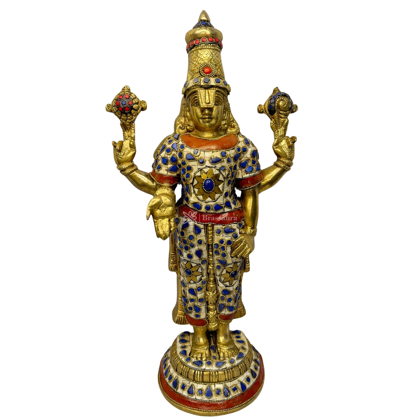 Brass Bala Ji Gem Stone Work Statue Religious and Spirituality Home Decor Weight 6.83 Kg Height 45 cm