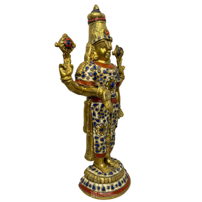 Brass Bala Ji Gem Stone Work Statue Religious and Spirituality Home Decor Weight 6.83 Kg Height 45 cm