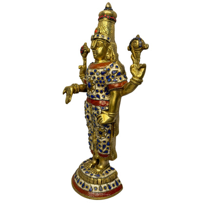 Brass Bala Ji Gem Stone Work Statue Religious and Spirituality Home Decor Weight 6.83 Kg Height 45 cm