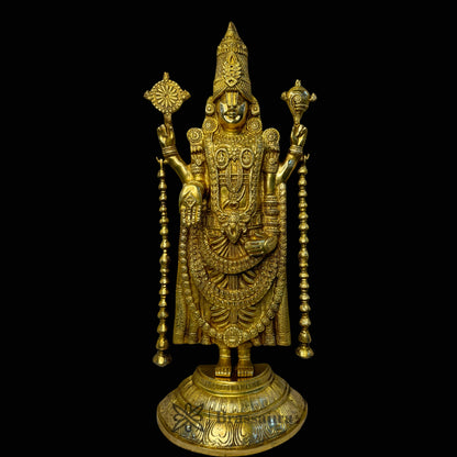 Brass Bala Ji Statue Religious and Spirituality Home Decor and Gift Items Brass Venkateshwara Bala Ji Idol South Indian God Tirupati Balaji Statue Gold