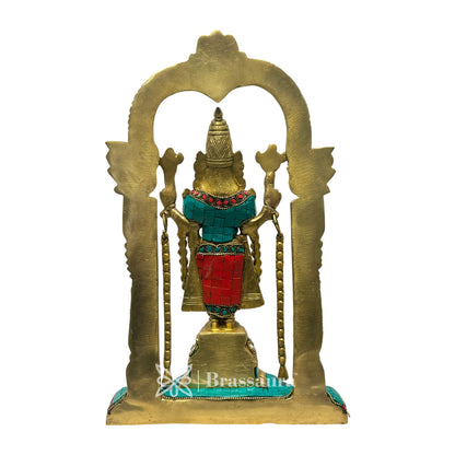 Brass Gem Stone Work Venkateshwara Bala Ji Idol for Home and Decor Height 36 cm Weight 4.8 Kg