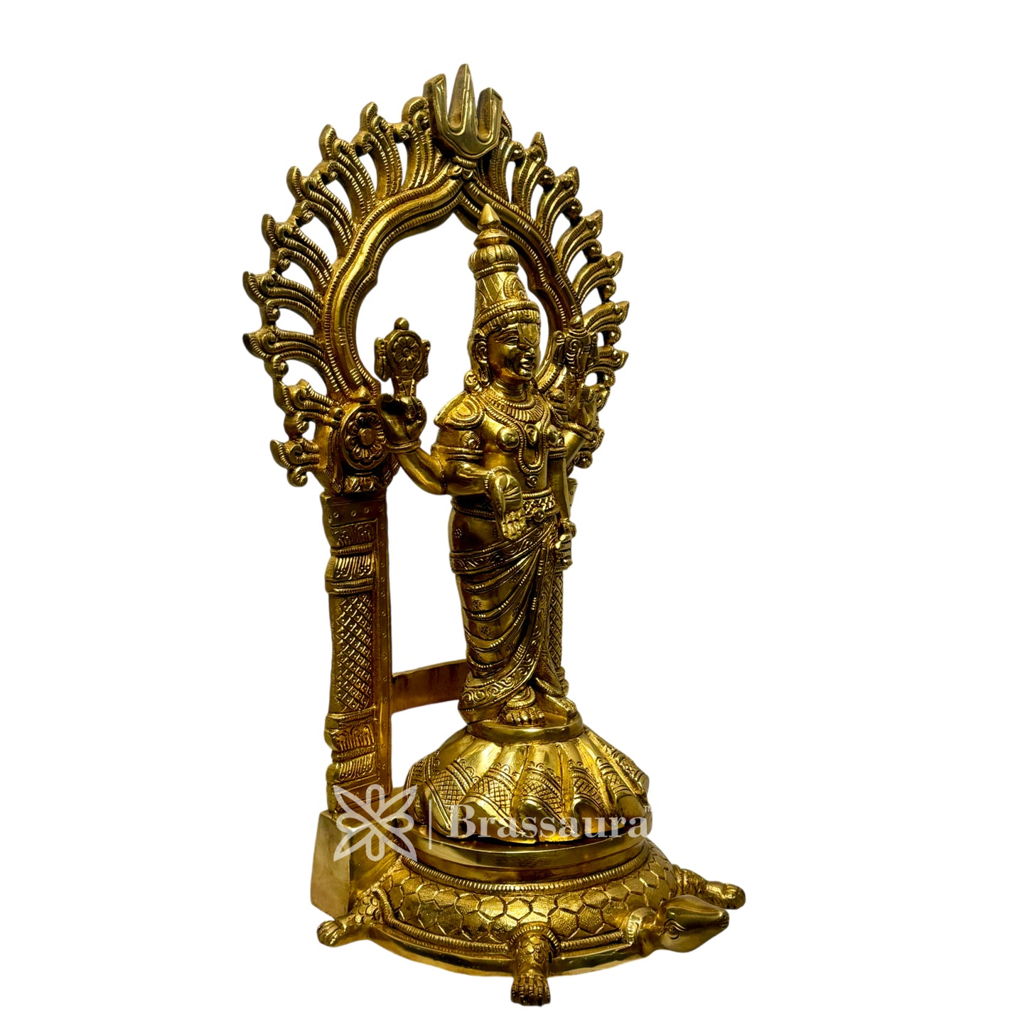 Brass Golden Bala Ji God Idols for Home and Decor and Gift Item Venkateshwara Bala Ji Murti Tirupati Balaji for Home and Decor and Gifts Pooja Items Weight 7.850 kg Height 42 cm