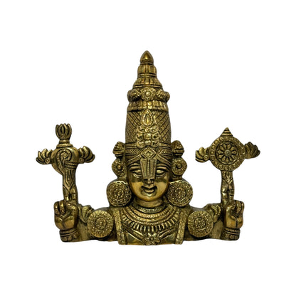 Brass Venkateshwara Bala Ji Idol for Home and Decor Brass South Indian God Tirupati Balaji for Pooja Room Home and Office Decor Diwali and Gifts Item Height 27 Weight 2 Kg