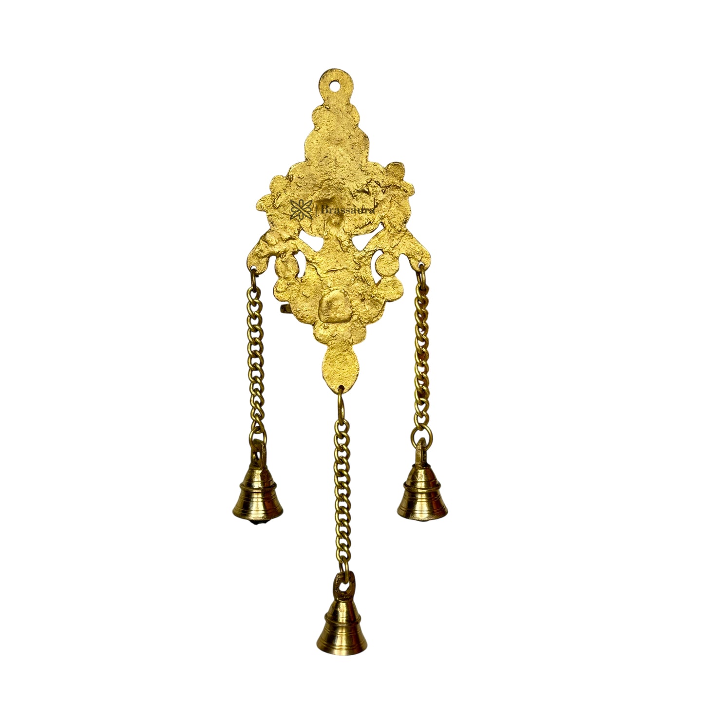 Brassaura™ Brass Diya Wall Hanging for Home Diwali Gift Temple Pooja Brass Diyas Good Luck Vastu and Fengshui Items for Living Room Table Decoration Weight 0.81 Kg Height 40 cm