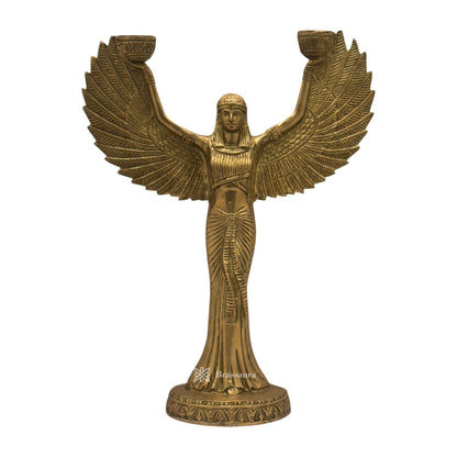 Brass Candle Holder Lady Diya Weight 1.9 Kg & Height 11.5 Inch
