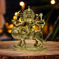 Brassaura™ Brass Golden Durga Sherawali Sitting on Lion Murti for Home and Decor Pooja Room Temple Durga Devi for Diwali Navratri Mandir Gift Item Weight 2.6 Kg Height 25 cm