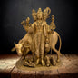 Brassaura™ Brass Golden Dattareya Murti for Home and Decor Show Piece for Living Room Handmade Brass Item Artwork for Home Entrance and Good Luck Diwali Gifts Weight 6.9 Kg Height 30 cm