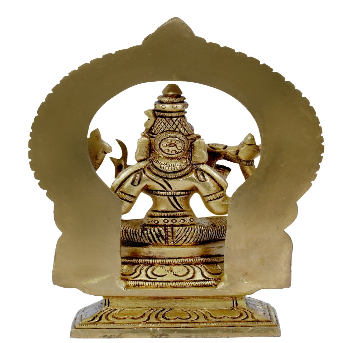 Brassaura™ Brass Ganna Devi Idol for Home and Decor The Physician of Gods Decorative Murti Statue Showpiece for Gift Items Height 20 cm Weight 1.06