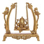 Brassaura™ Brass Ganesha Murti for Home and Decor Brass Ganesh Bhagwan Statue for Pooja Room Ganesha Jhula Idols for Home Entrace Decor Good Luck Vastu Decoration Weight 3 Kg Height 39 cm