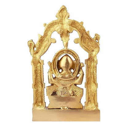 Brassaura™ Brass Ganesha Murti for Home and Decor Brass Ganesh Bhagwan Statue for Pooja Room Ganesha Idols for Home Entrace Decor Good Luck Vastu Decoration Weight 2.5 Kg Height 27 cm