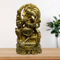 Brassaura™ Brass Flute Ganesha Idol Ganesha Statue Ganpati Bappa Playing The Flute Murti for Home Decor Home Warming Warming Diwali Pooja Festival Gift Ganesha Chaturthi Weight 7.4 Kg Height 32 cm