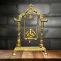 Brassaura™ Ganesha Jhula Murti for Home and Decor Brass Ganesh Bhagwan Large Statue for Pooja Room God Ganpati Murti for Home Entrace Decor Good Luck Vastu Decoration Weight 2.5 Kg Height 40 cm