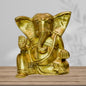 BrassAura Brass Ganesh Bhagwan Statue for Pooja 1.3 Kg Decorative Showpiece - 11.5 cm  (Brass, Gold)