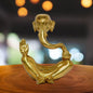 BrassAura Ganesh Statue in Modern Art for Home Decor 2.5 Kg Decorative Showpiece - 20.3 cm  (Brass, Gold)