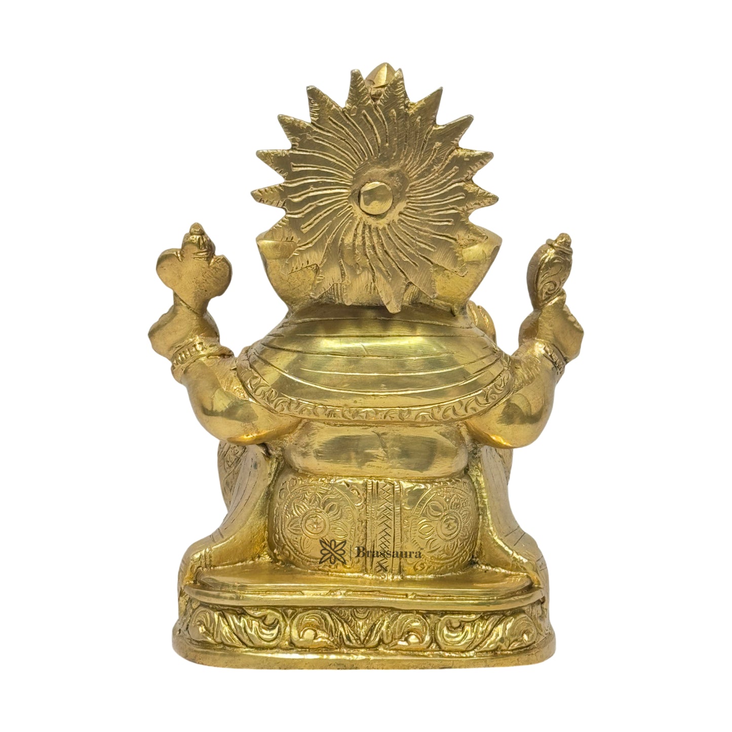 Brass Ganesha Murti for Home and Decor Weight 1.70 Kg Height 20 cm