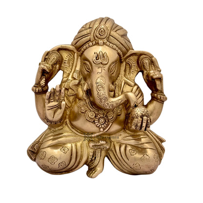 Brass Wall Hanging Ganesha Murti for Home and Decor Weight 2.8 Kg Height 25 cm