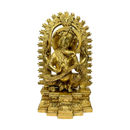 Brass Ganesha Statue for Home and Decor Weight 2.73 Kg Height 25 cm